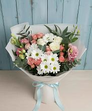 Букет цветов из:  Розы, Лизиантусы и Хризантемы в Староюрьево