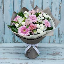 Букет цветов из:  Герберы, Альстромерии и Хризантемы в Староюрьево