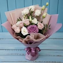 Букет цветов из:  Розы и Лизиантусы в Староюрьево