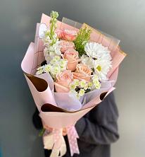 Букет цветов из:  Хризантемы и Розы в Староюрьево