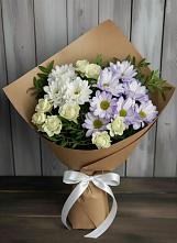 Букет цветов из:  Хризантемы и Розы в Староюрьево