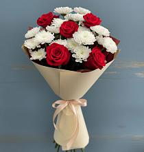 Букет цветов из:  Розы и Хризантемы в Староюрьево