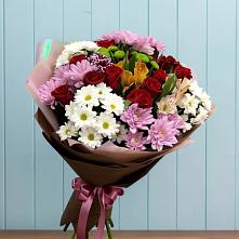 Букет цветов из:  Розы, Хризантемы и Альстромерии в Староюрьево